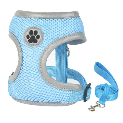 Breathable French Bulldog Harness - Blue / L - Frenchie Complex Shop