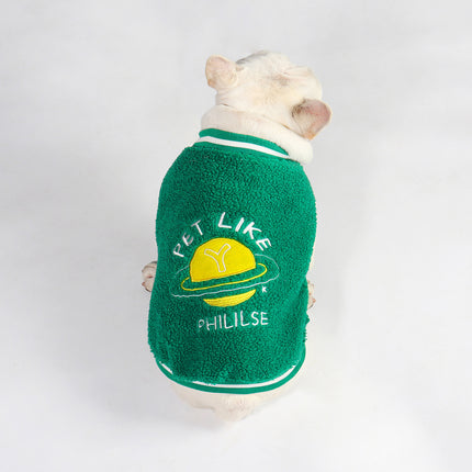 Baseball French Bulldog Sweater Jacket - Frenchie Complex Shop