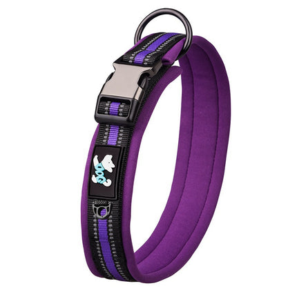 Reflective French Bulldog Collar - Pink / S - Frenchie Complex Shop