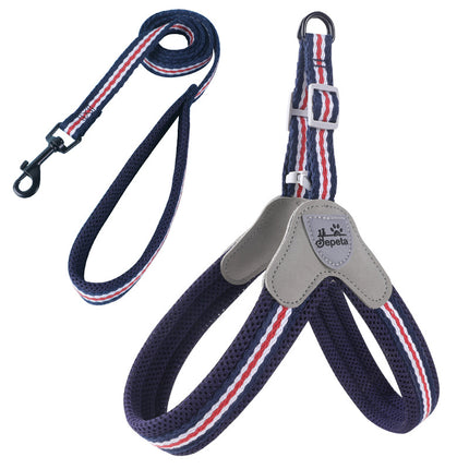 No-Pull Frenchie Harness with Leash - Navy blue / S - Frenchie Complex Shop
