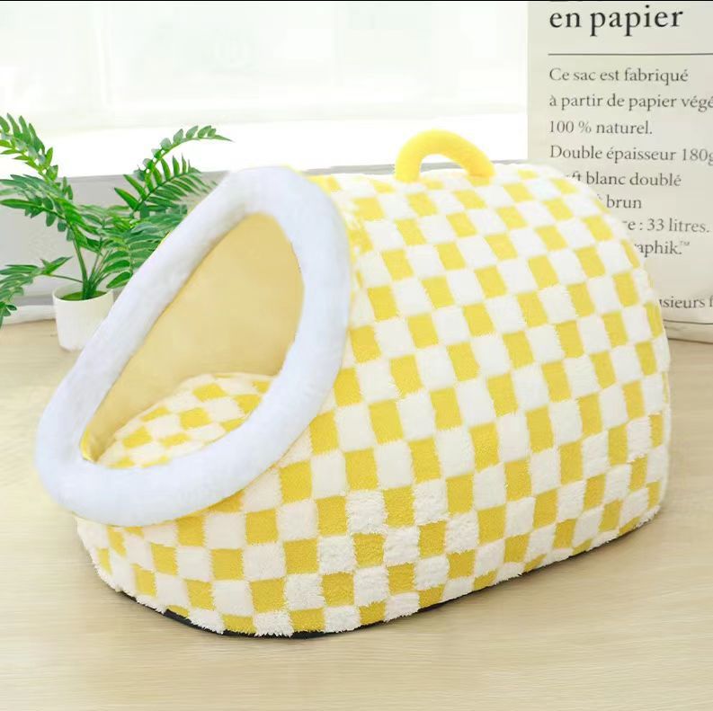 Warm Nest French Bulldog Bed - Light yellow / S - Frenchie Complex Shop