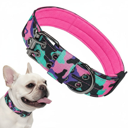 Outdoor French Bulldog Collars - Pink / M - Frenchie Complex Shop