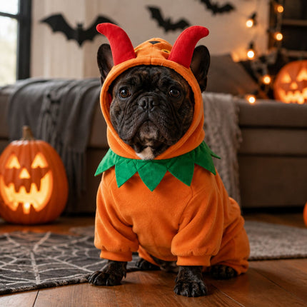 Pumpkin Halloween French Bulldog Costume