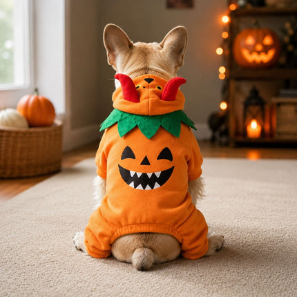 Pumpkin Halloween French Bulldog Costume