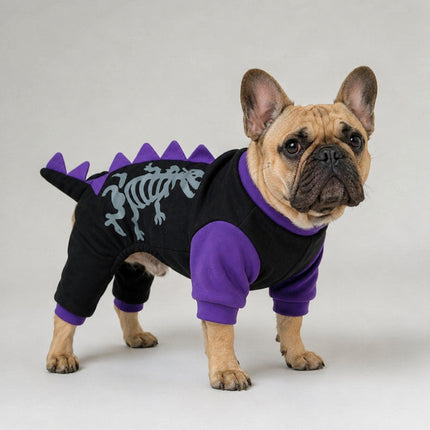 Purple Dinosaur Frenchie Costume