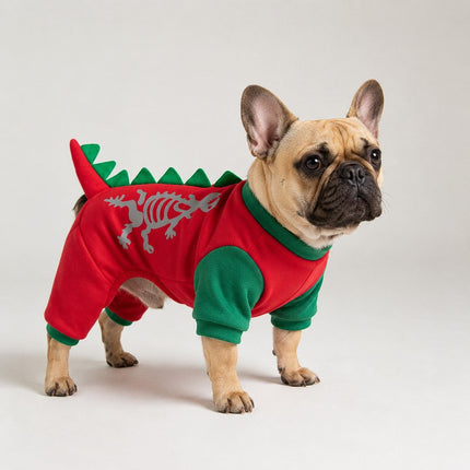 Red Dinosaur Frenchie Costume