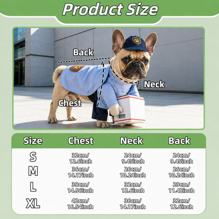 French Bulldog Mail Carrier Costume