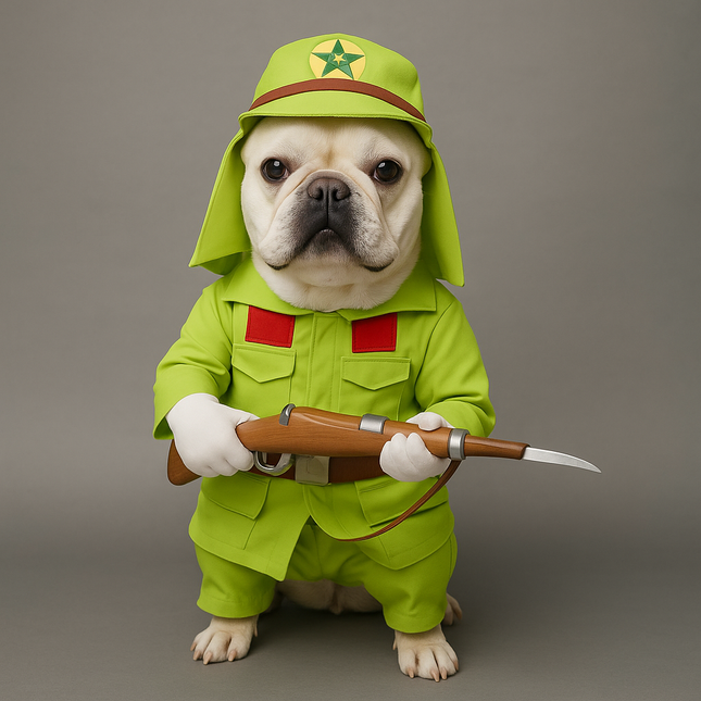 Soldier Costume for French Bulldogs