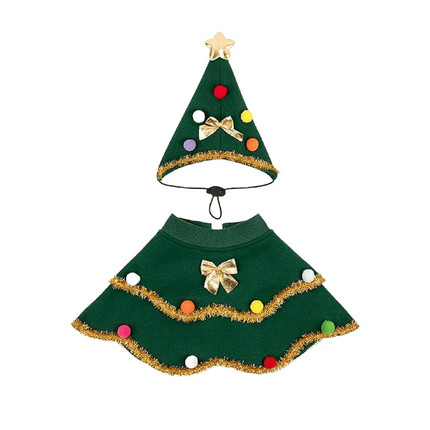 Tree Christmas French Bulldog Costume - Green / S - Frenchie Complex Shop