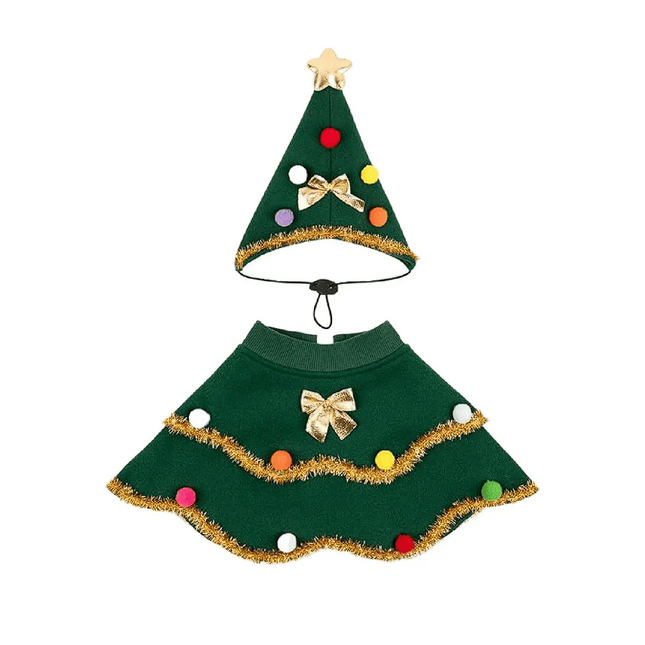 Tree Christmas French Bulldog Costume - Green / S - Frenchie Complex Shop