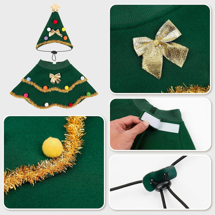 Tree Christmas French Bulldog Costume - Green / S - Frenchie Complex Shop