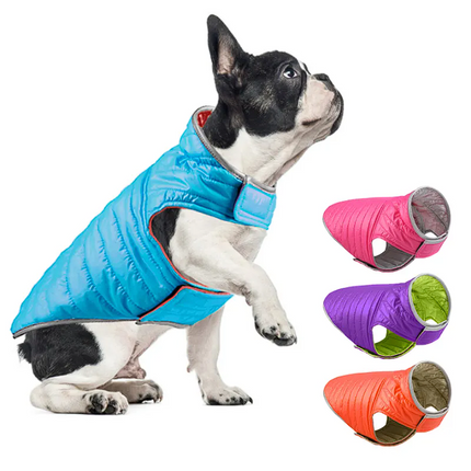 Waterproof Winter French Bulldog Vest - XS / Red - Frenchie Complex Shop