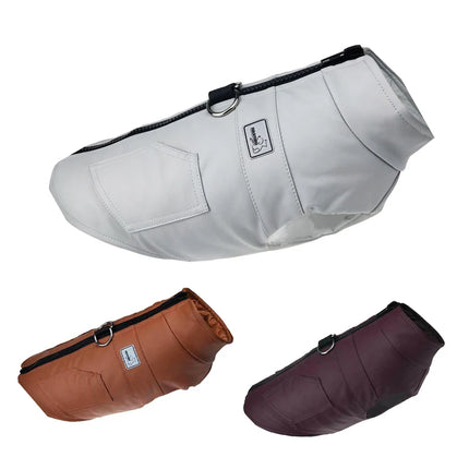 Waterproof French Bulldog Jacket with Harness Rings - Brown / S - Frenchie Complex Shop