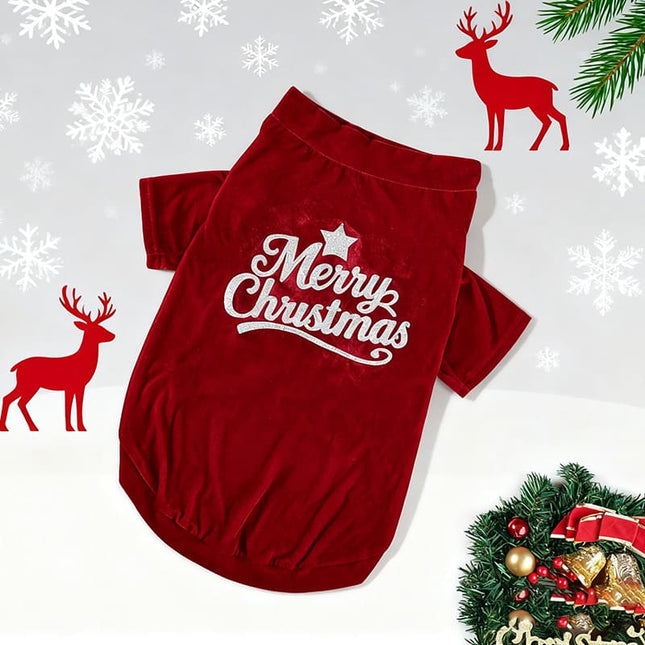 Winter Christmas French Bulldog Shirt - Red / S - Frenchie Complex Shop