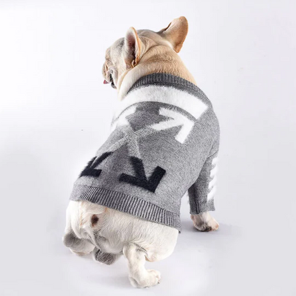 Off Gray Frenchie Sweater - S / Gray - Frenchie Complex Shop