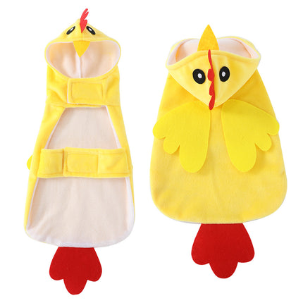 Halloween Costumes, Pet Clothes, Dog And Chick Funny Designs, Soft Crystal Velvet