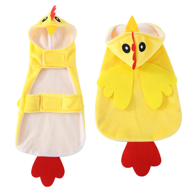 Halloween Costumes, Pet Clothes, Dog And Chick Funny Designs, Soft Crystal Velvet