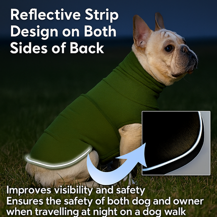 Frenchie Anxiety Vest – Calming Hooded Jacket - Green / XS - Frenchie Complex Shop