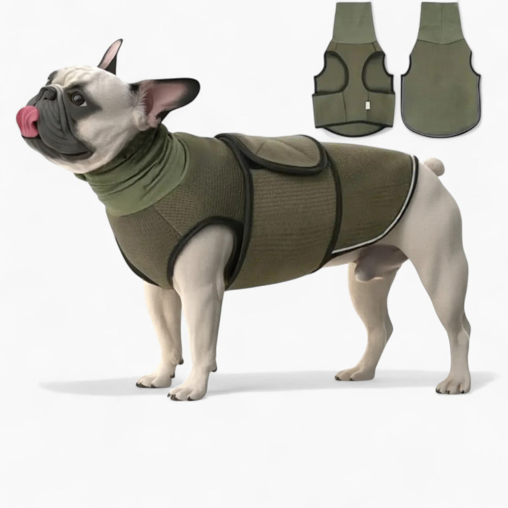 Frenchie Anxiety Vest – Calming Hooded Jacket - Green / XS - Frenchie Complex Shop