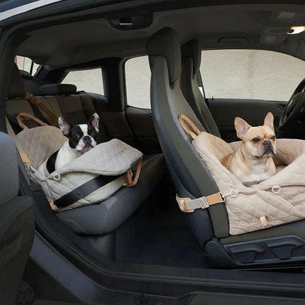 Luxury French Bulldog Carrier Bag & Car Seat - Pink - Frenchie Complex Shop
