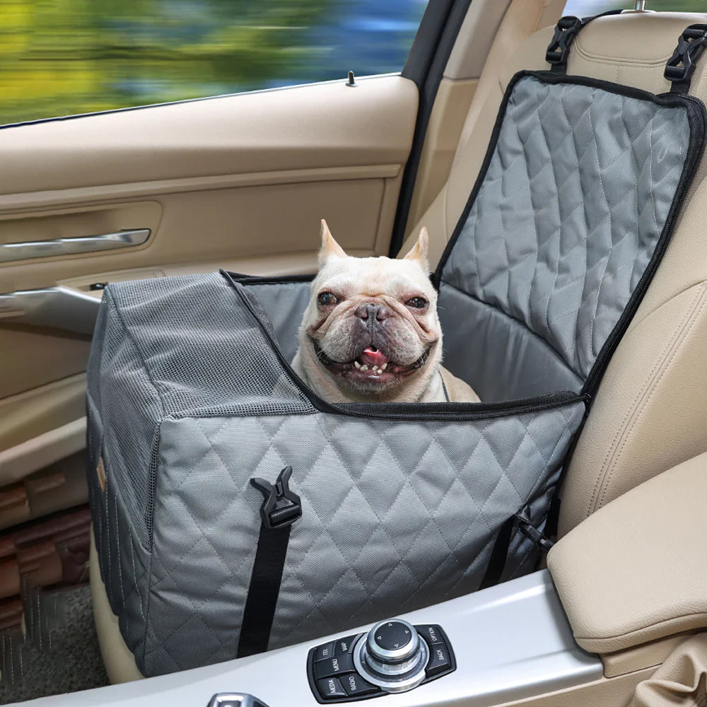 French Bulldog Car Seat Cover 3 in 1 - Grey - Frenchie Complex Shop