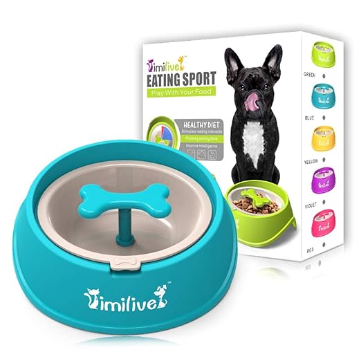 Anti Choke & Bloat Slow Eating Frenchie Bowl - Blue - Frenchie Complex Shop