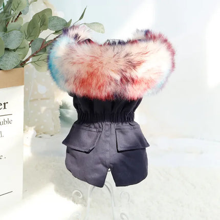 Military Ultra Warm French Bulldog Jacket - S / Blue - Frenchie Complex Shop