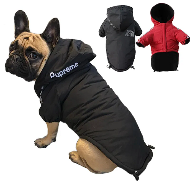 Pupreme Waterproof French Bulldog Jacket - S / Red - Frenchie Complex Shop