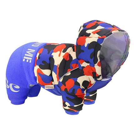 Ultra Warm French Bulldog Jacket - 10# / Blue - Frenchie Complex Shop