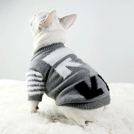 Off Gray Frenchie Sweater - S / Gray - Frenchie Complex Shop