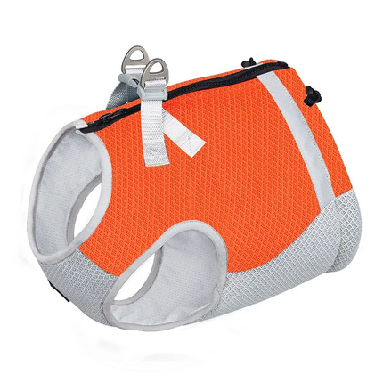 Cooling French Bulldog Harness Vest - S / Orange - Frenchie Complex Shop