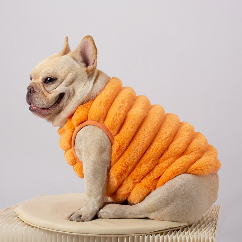 Ultra Soft Padded French Bulldog Vest - L / Orange - Frenchie Complex Shop