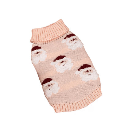 Christmas Warm French Bulldog Sweater - Pink / S - Frenchie Complex Shop