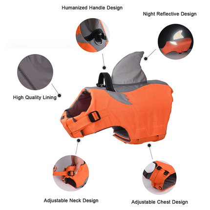 Shark Fin Frenchie Life Jacket - Frenchie Complex Shop