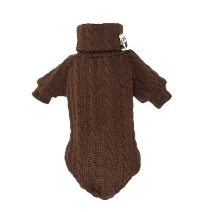 Warm Knitted French Bulldog Sweaters - Brown / XS - Frenchie Complex Shop