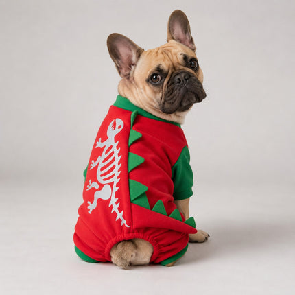 Red Dinosaur Frenchie Costume