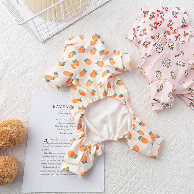 Sweet French Bulldog Pajamas - Fresh pineapple / XS - Frenchie Complex Shop