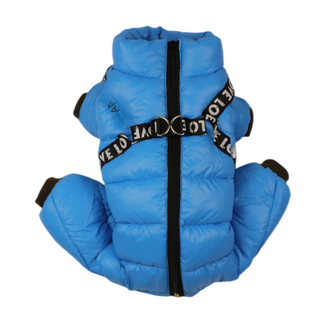 Outdoor Warm French Bulldog Jacket - Blue / No. 10 - Frenchie Complex Shop