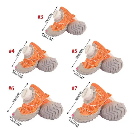 French Bulldog Mesh Sneakers - Orange / 3 - Frenchie Complex Shop