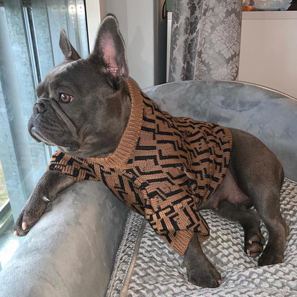 Brown French Bulldog Sweater - Frenchie Complex Shop