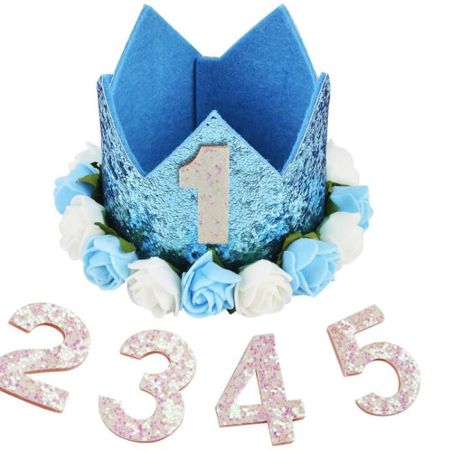 French Bulldog Birthday Crown Hat - Blue - Frenchie Complex Shop