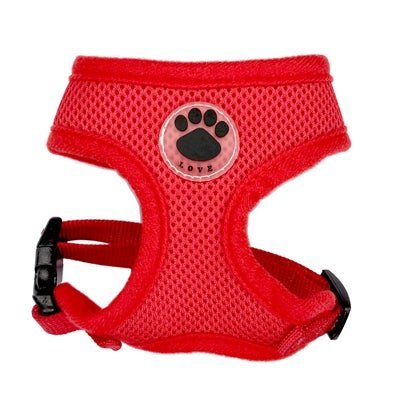 "LOVE" French Bulldog Harness - Red / XS - Frenchie Complex Shop