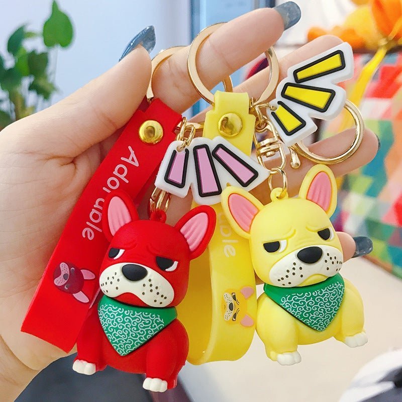 Adorable French Bulldog Keychain - Frenchie Complex Shop