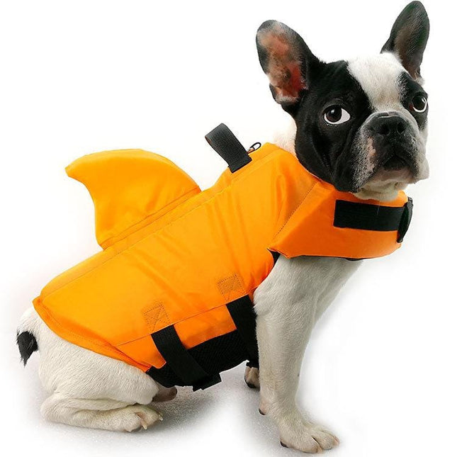 Shark Dog Safety Life Vest - Orange / XS - Frenchie Complex Shop
