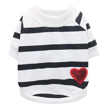 Heart French Bulldog Sweatshirt - White / S - Frenchie Complex Shop