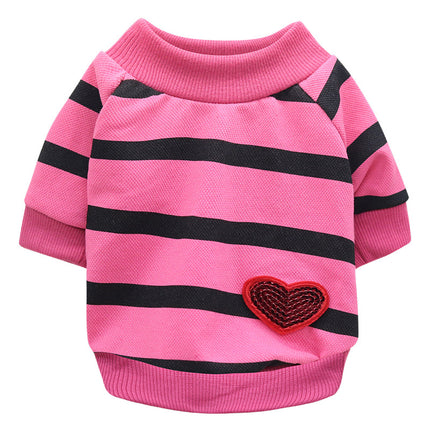 Heart French Bulldog Sweatshirt - Rose red / S - Frenchie Complex Shop