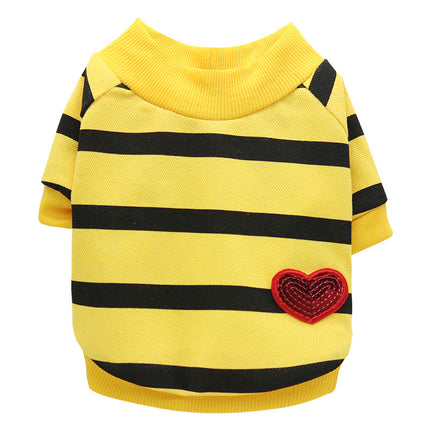 Heart French Bulldog Sweatshirt - Yellow / S - Frenchie Complex Shop