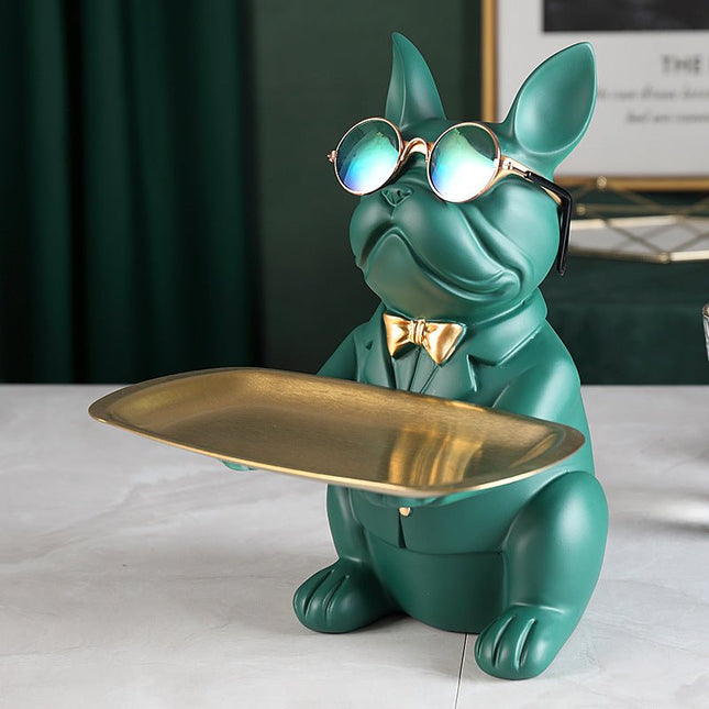 Creative French Bulldog Statue - Green - Frenchie Complex Shop