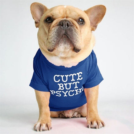 Psycho French Bulldog Shirt - Blue / S - Frenchie Complex Shop