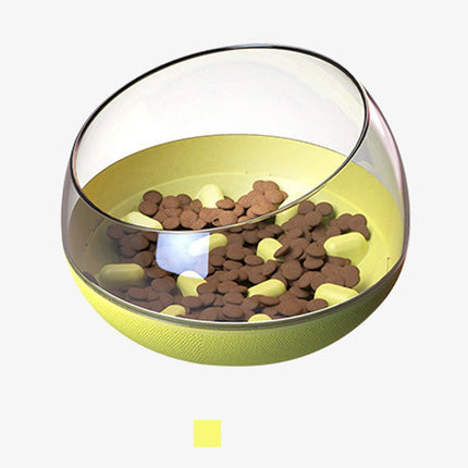 Cylindrical French Bulldog Bowl - Yellow - Frenchie Complex Shop
